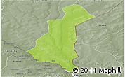 Physical Panoramic Map of Gaya, semi-desaturated