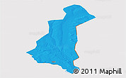 Political Panoramic Map of Gaya, cropped outside