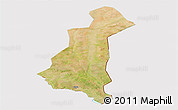 Satellite Panoramic Map of Gaya, cropped outside