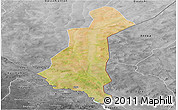 Satellite Panoramic Map of Gaya, desaturated