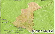 Satellite Panoramic Map of Gaya, physical outside
