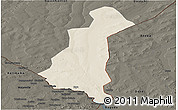 Shaded Relief Panoramic Map of Gaya, darken