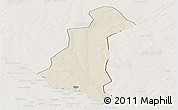 Shaded Relief Panoramic Map of Gaya, lighten