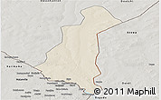 Shaded Relief Panoramic Map of Gaya, semi-desaturated