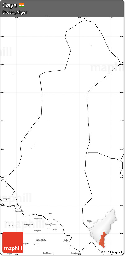 Blank Simple Map of Gaya