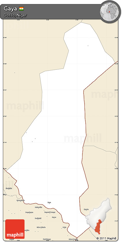Classic Style Simple Map of Gaya