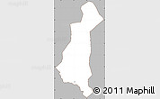 Gray Simple Map of Gaya, cropped outside
