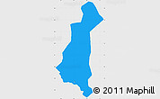 Political Simple Map of Gaya, single color outside