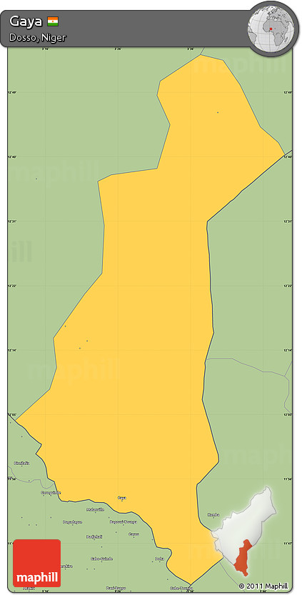 Savanna Style Simple Map of Gaya