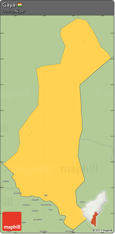 Savanna Style Simple Map of Gaya