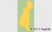Savanna Style Simple Map of Gaya, single color outside