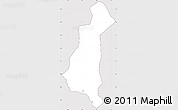 Silver Style Simple Map of Gaya, cropped outside