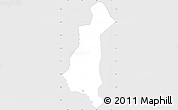 Silver Style Simple Map of Gaya, single color outside