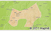 Satellite 3D Map of Loga, physical outside