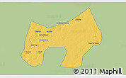 Savanna Style 3D Map of Loga, single color outside