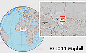 Gray Location Map of Loga, highlighted parent region
