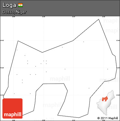 Blank Simple Map of Loga, cropped outside, no labels