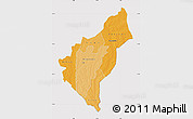 Political Shades Map of Dosso, cropped outside