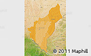 Political Shades Map of Dosso, satellite outside
