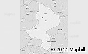 Silver Style 3D Map of Tessaoua
