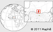 Blank Location Map of Tessaoua