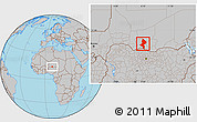Gray Location Map of Tessaoua