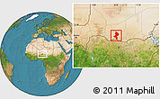 Satellite Location Map of Tessaoua