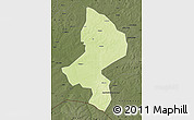 Physical Map of Tessaoua, darken