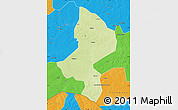 Physical Map of Tessaoua, political outside