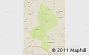 Physical Map of Tessaoua, shaded relief outside