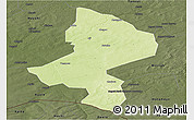 Physical Panoramic Map of Tessaoua, darken