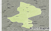 Physical Panoramic Map of Tessaoua, darken, semi-desaturated