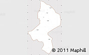 Classic Style Simple Map of Tessaoua, cropped outside