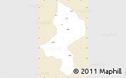 Classic Style Simple Map of Tessaoua, single color outside