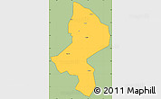 Savanna Style Simple Map of Tessaoua, cropped outside