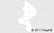 Silver Style Simple Map of Tessaoua, single color outside