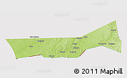 Physical 3D Map of Birni Nkonni, cropped outside