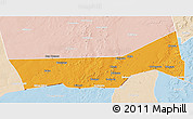 Political 3D Map of Birni Nkonni, lighten