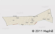 Shaded Relief 3D Map of Birni Nkonni, cropped outside