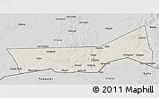 Shaded Relief 3D Map of Birni Nkonni, desaturated