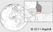Blank Location Map of Birni Nkonni, highlighted country, highlighted parent region