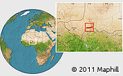 Satellite Location Map of Birni Nkonni