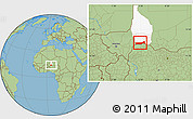 Savanna Style Location Map of Birni Nkonni, highlighted parent region