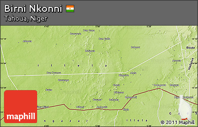 Physical Map of Birni Nkonni