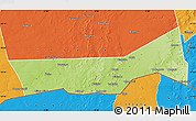 Physical Map of Birni Nkonni, political outside