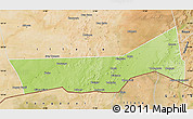 Physical Map of Birni Nkonni, satellite outside