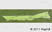 Physical Panoramic Map of Birni Nkonni, darken