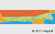 Physical Panoramic Map of Birni Nkonni, political outside