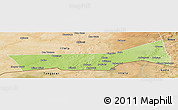 Physical Panoramic Map of Birni Nkonni, satellite outside