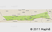 Physical Panoramic Map of Birni Nkonni, shaded relief outside